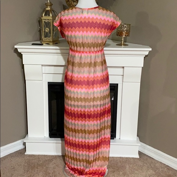 Elif for Jordan Taylor Chevron Maxi Dress Swim Cover Up - Picture 2 of 10